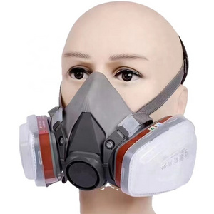 Full Face Rubber Particulate Respirator with Double Filters Gas Mask