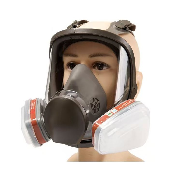 Chemical Industrial Anti-Gas Silicon Safety Work Full-Face Mask 6800 with Activated Charcoal