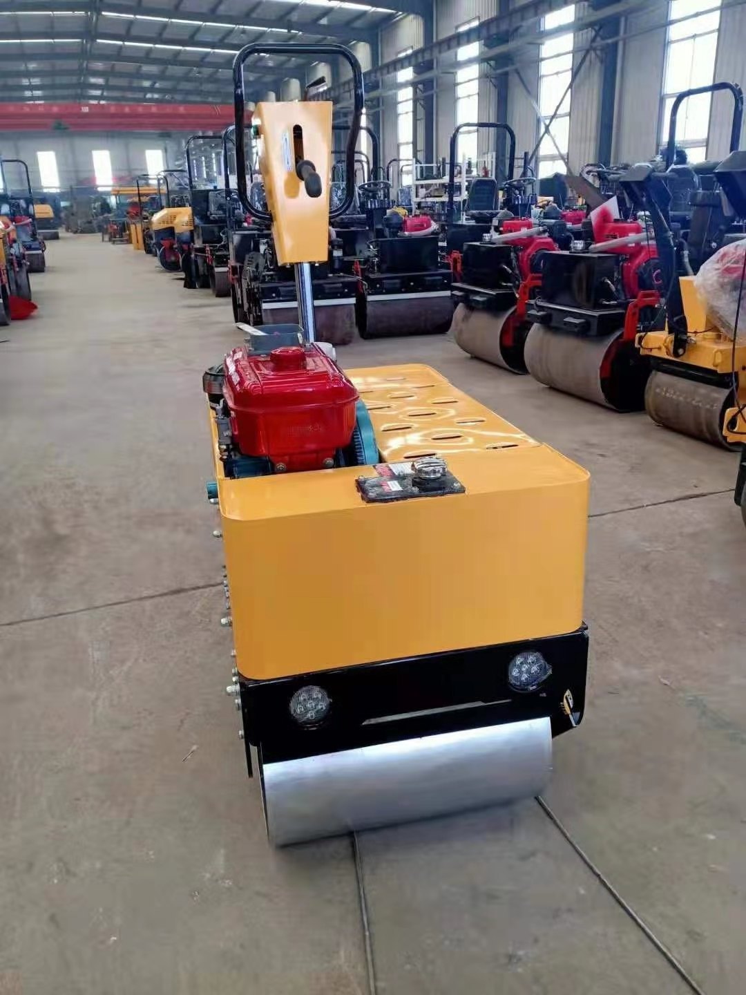 Hydraulic walk behind double drum compactor road pedestrian vibratory vibration road roller