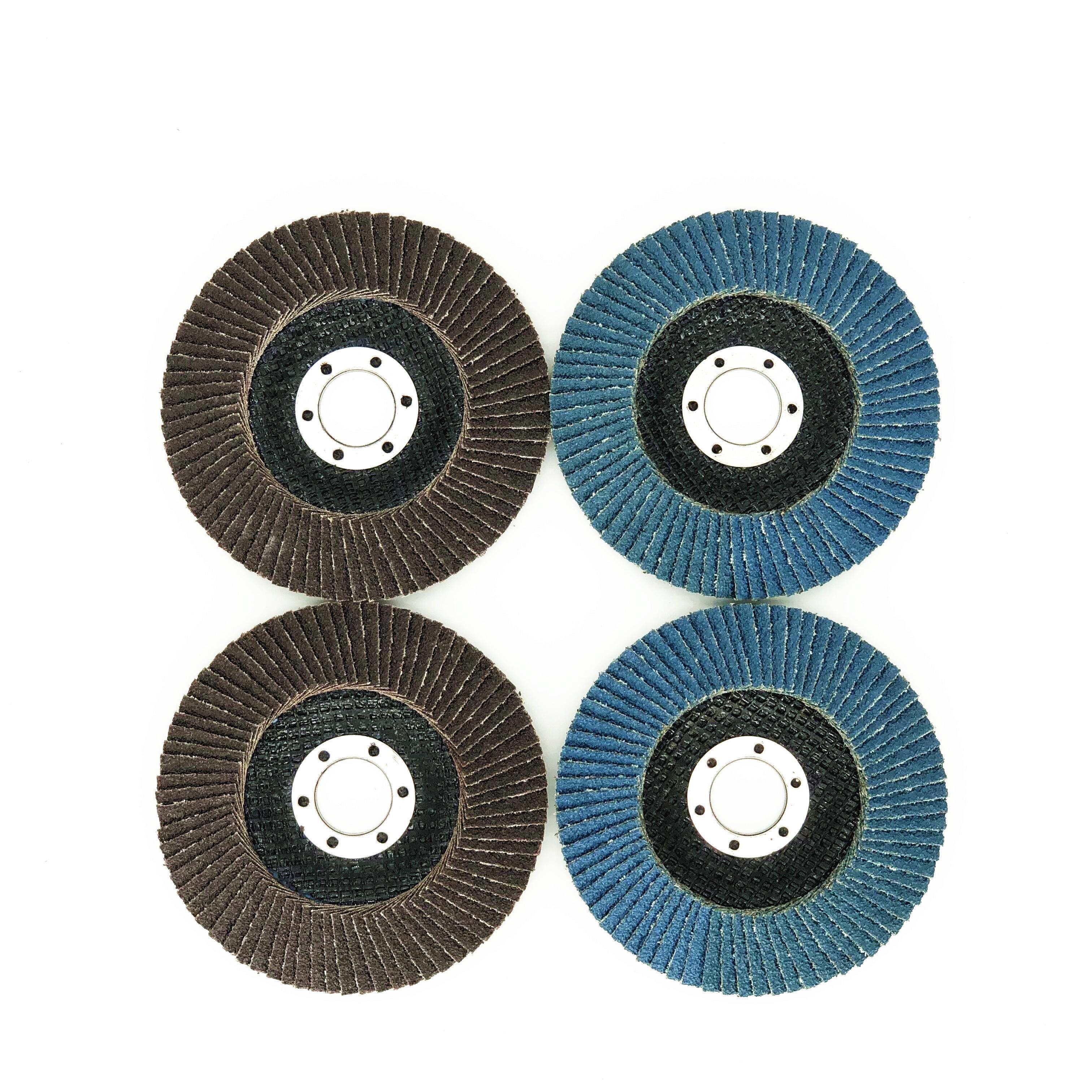 Custom thickening and abrasion efficient grinding zirconium alumina flexible abrasive flap disc wheel for grinding flap disc