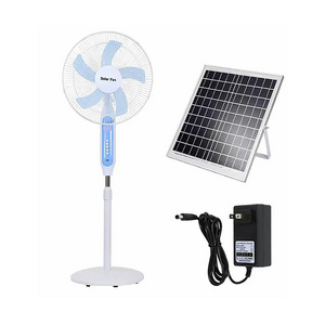 12Inch 16Inch 18Inch Electric Fan Solar Power Fan Rechargeable with Solar Panels LiFePO4 Battery Stand With LED Light