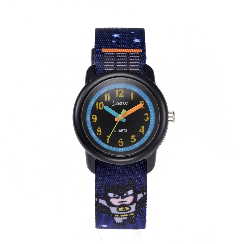 JNEW Brand Watch For Boys Environmental Black 3ATM  Waterproof Cartoon Baby Watch Watch For Kids Boy