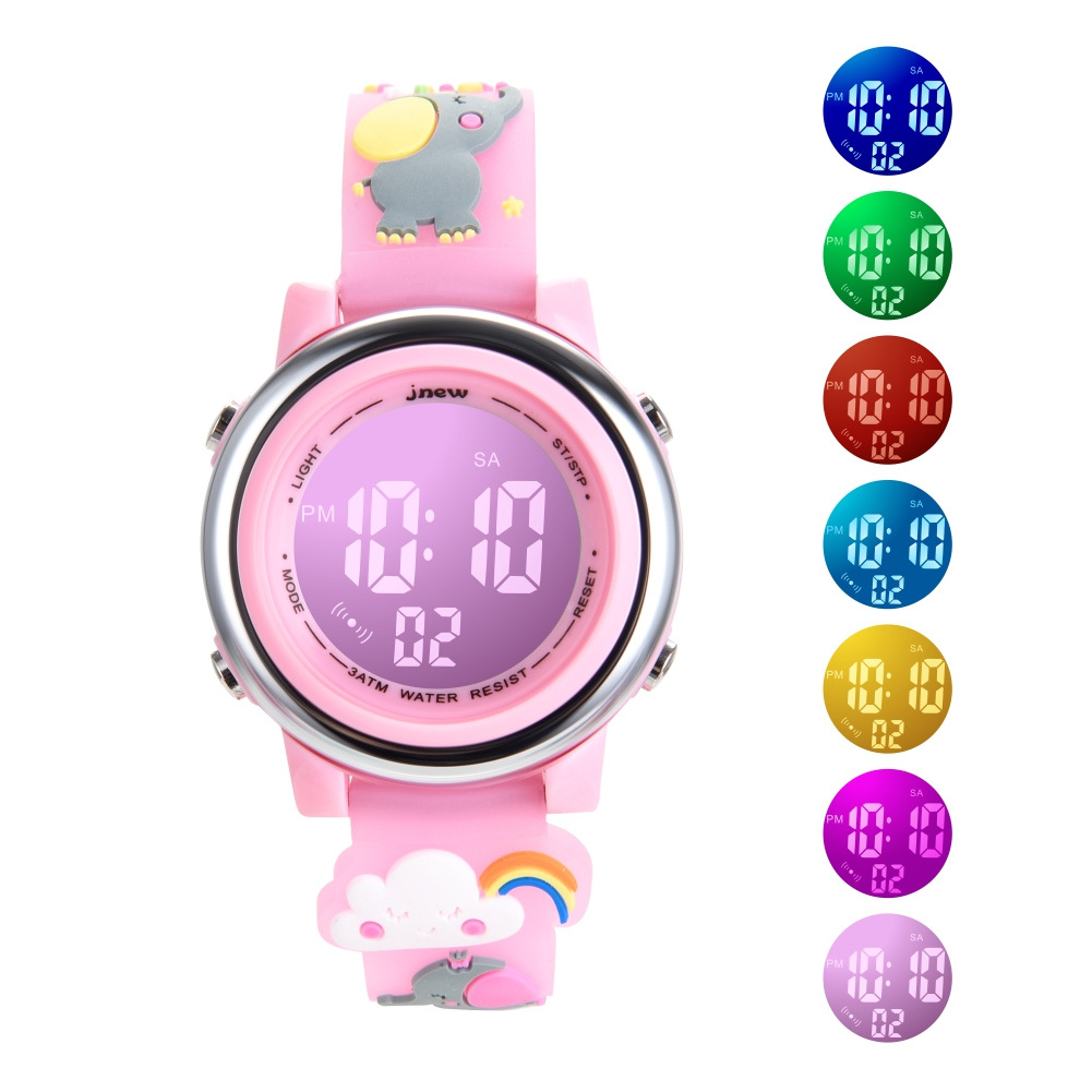 Christmas Gift Watch Led Back Light Children's Digital Watch 3 Atm Waterproof Kids Watch gift set