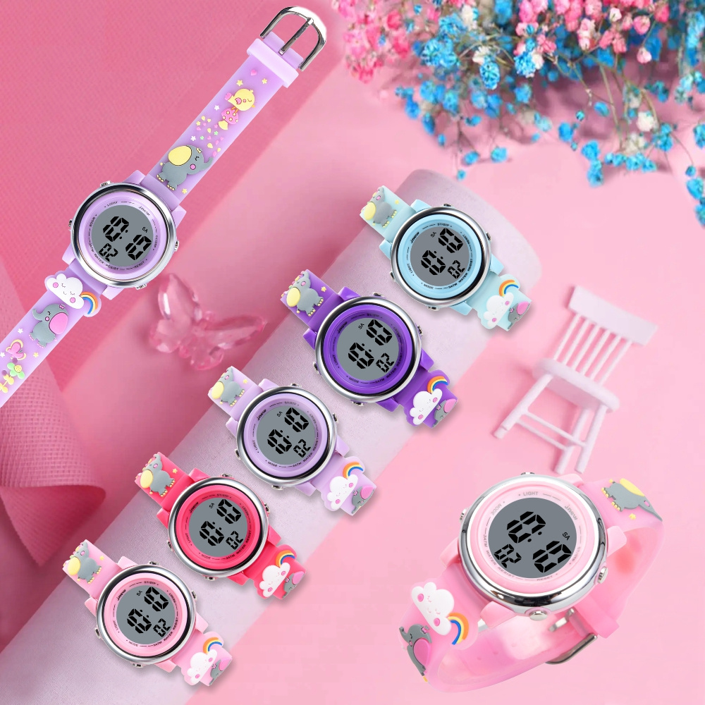 Christmas Gift Watch Led Back Light Children's Digital Watch 3 Atm Waterproof Kids Watch gift set