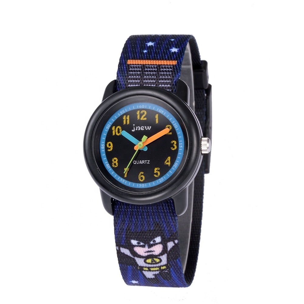 JNEW Brand Watch For Boys Environmental Black 3ATM  Waterproof Cartoon Baby Watch Watch For Kids Boy