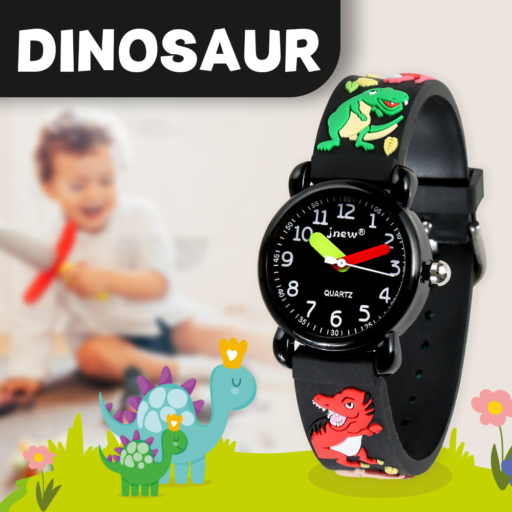 fashion Dinosaur Ultra-thin cartoon  customized animal 3d cartoon kids wrist watches baby kids analog watch for girls boys