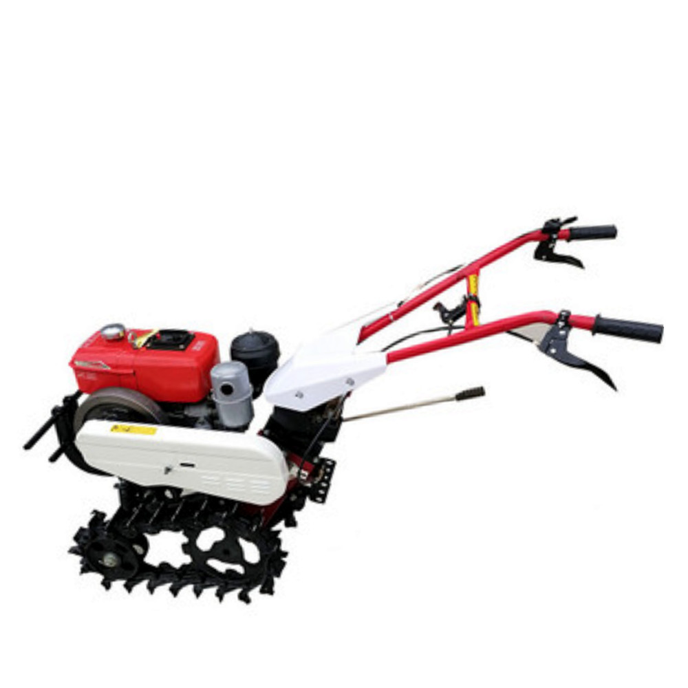 7.5HP gasoline Walk-behind small chain track plow diesel high-horsepower plow