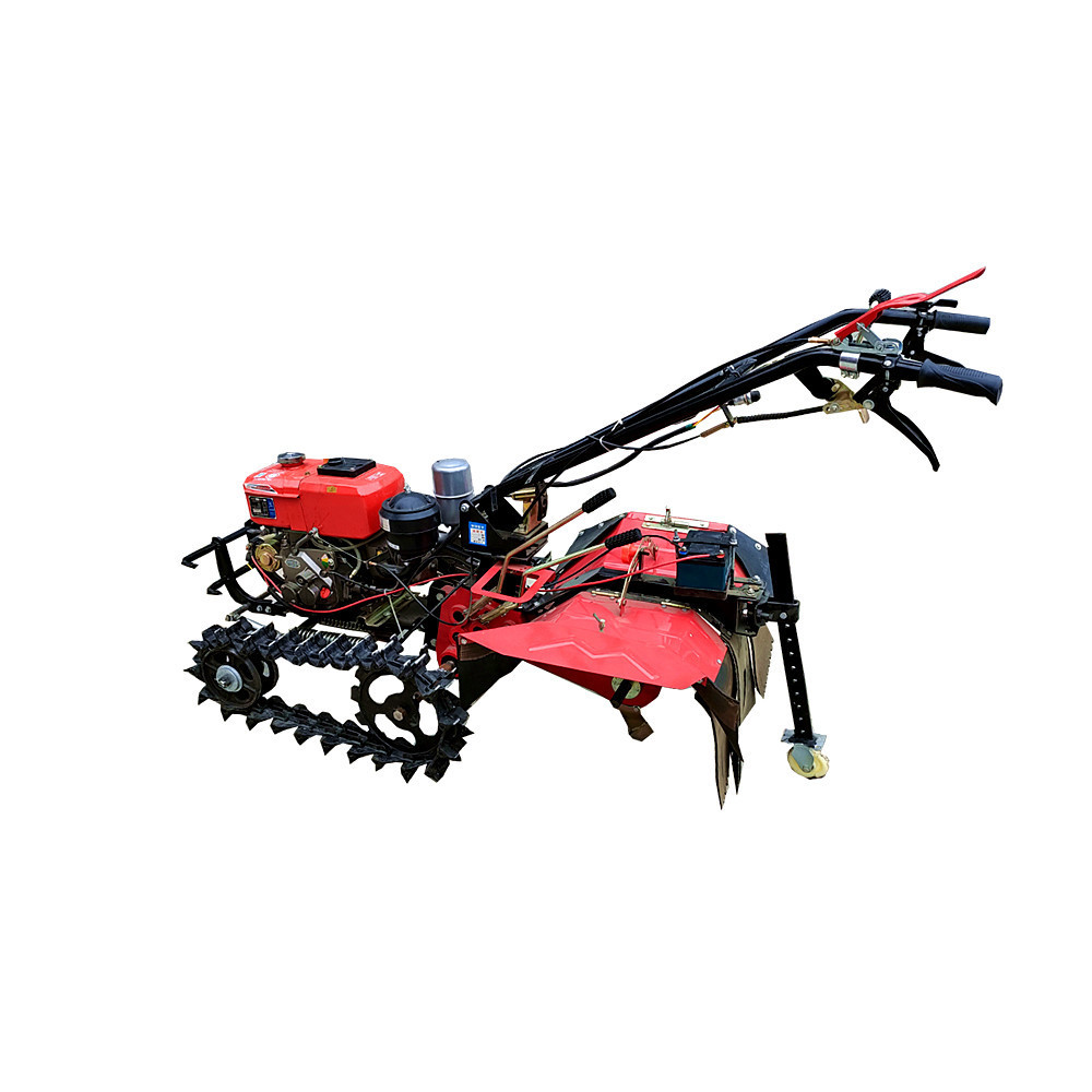 Hand push chain track cultivator 8HP cultivator Hill plow