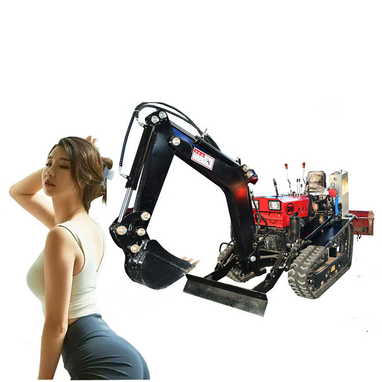 Mini Hydraulic Crawler Excavator Tractor Flood and drought dual-purpose tracked tractor