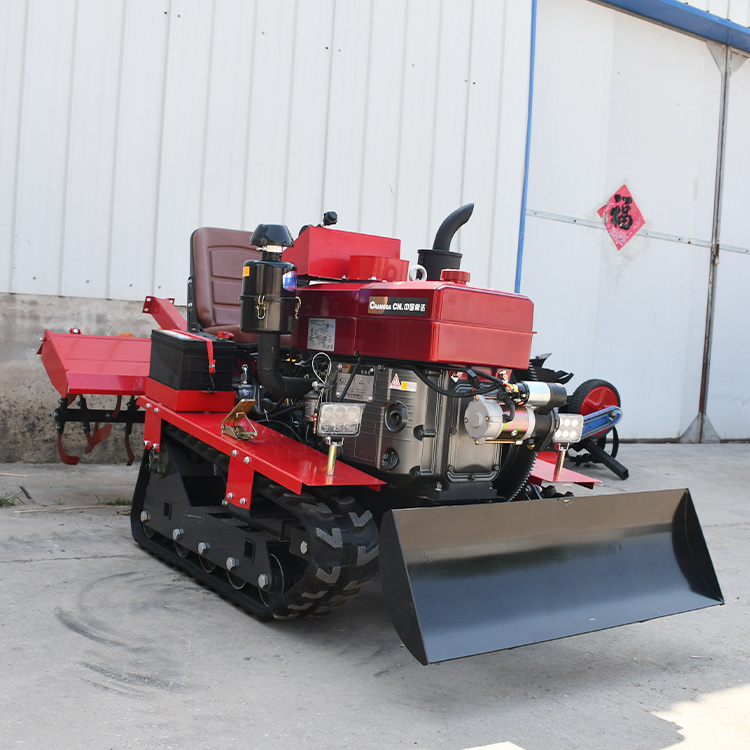 hot  sale Tracked micro-tiller rotary tiller 25hp  riding flood and drought 35 hp orchard