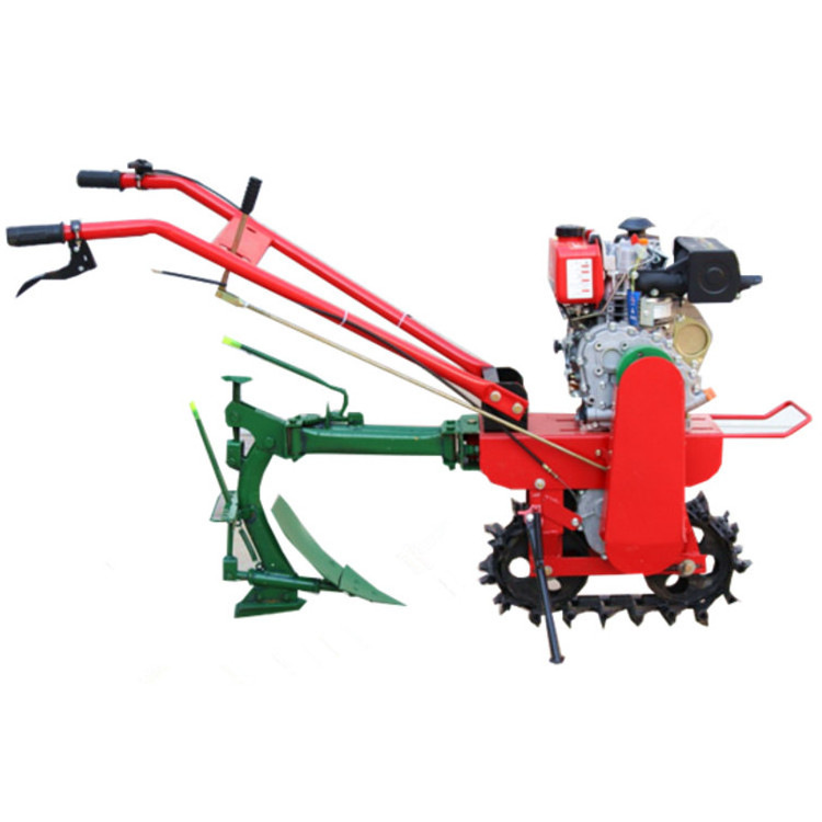 7.5HP gasoline Walk-behind small chain track plow diesel high-horsepower plow