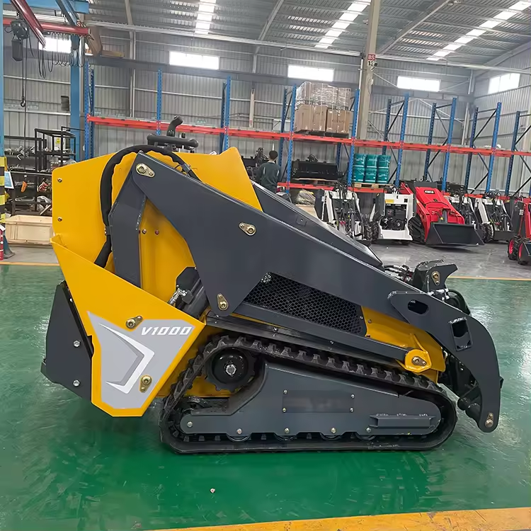 Tracked Mini Skid Steer Loader Equipped with EPA 3 Cylinder Diesel Engine Joystick Control Machine Width 900mm