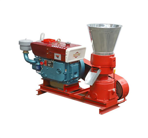 Mobile Wood Pelletizer Biomass Pellet Making Machine Diesel feed Pellets Machine