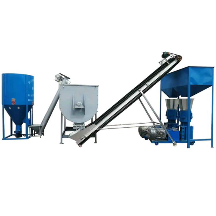 Small Feed Mill Plant used 500-1000 Kg/h livestock Pellet Feed Production line