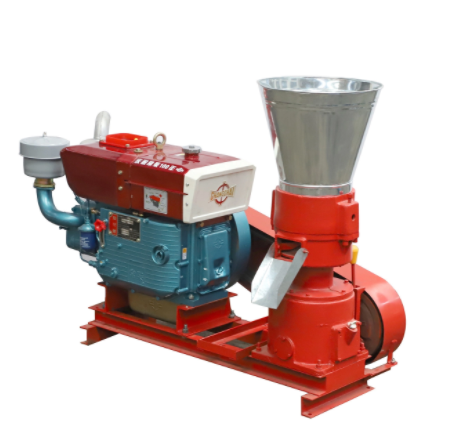 Mobile Wood Pelletizer Biomass Pellet Making Machine Diesel feed Pellets Machine