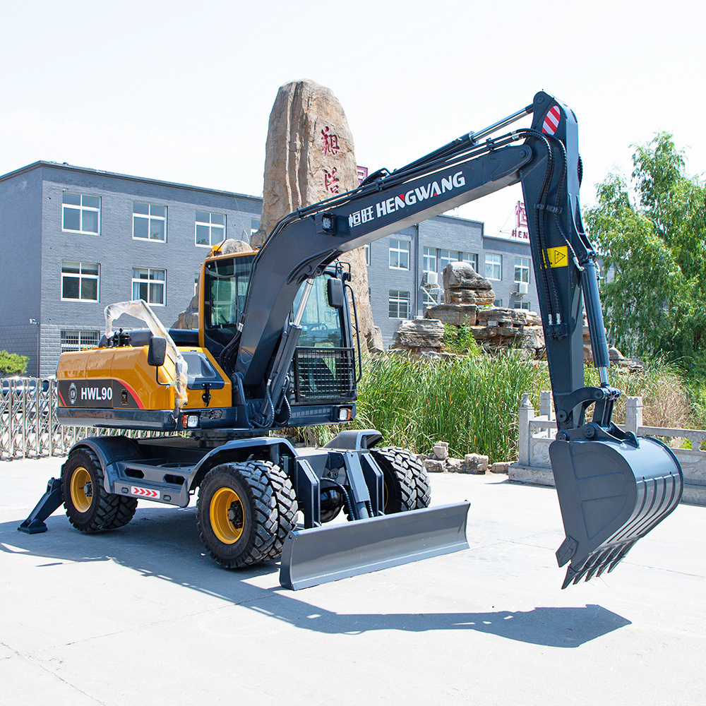 CE Wheel Excavator 4 Wheel Drive Excavator Mini Bagger