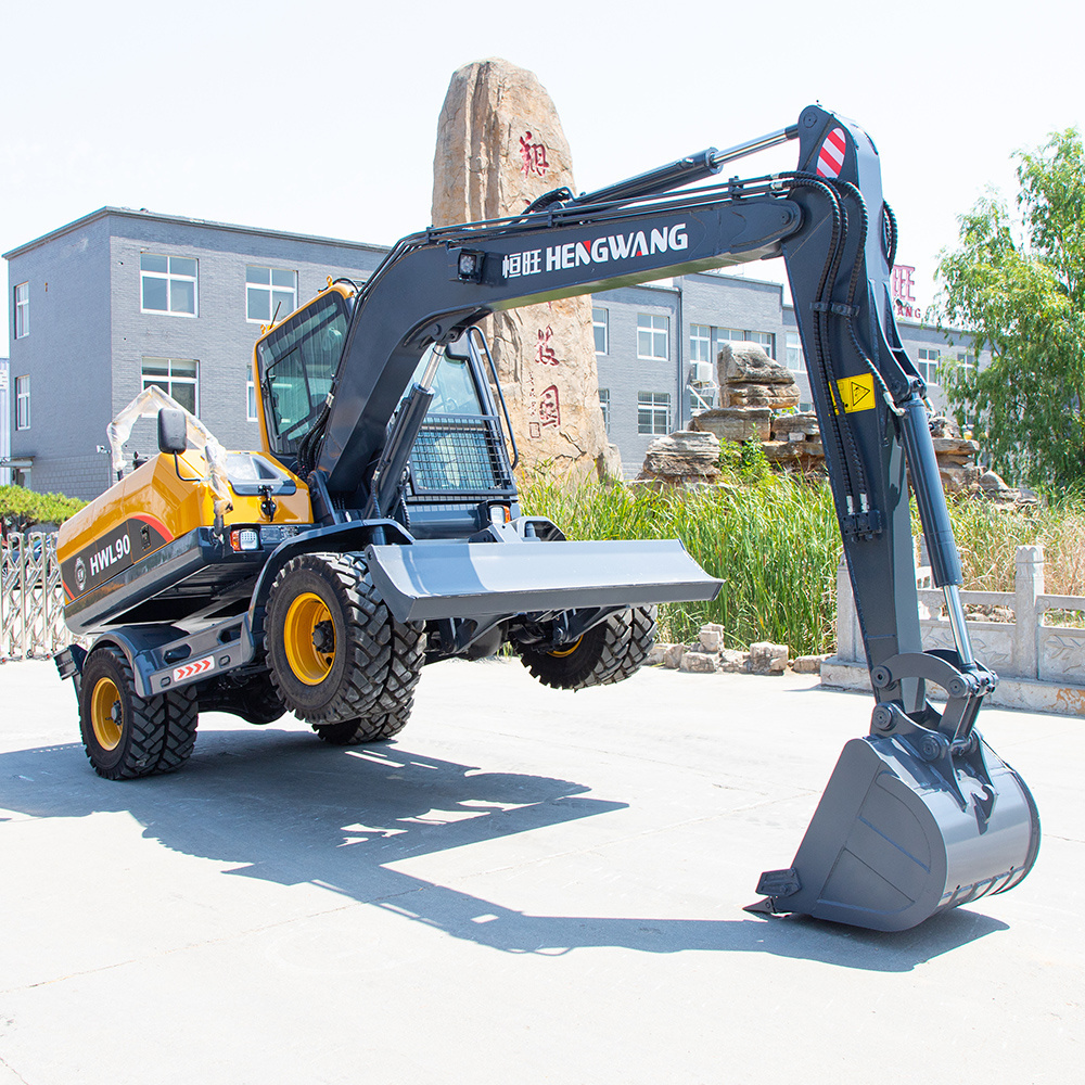 Earth moving machinery Hengwang 9 ton 13.5 ton 15 ton Tires Track excavator 6 ton 7 ton 8 ton Wheel Crawler Excavators