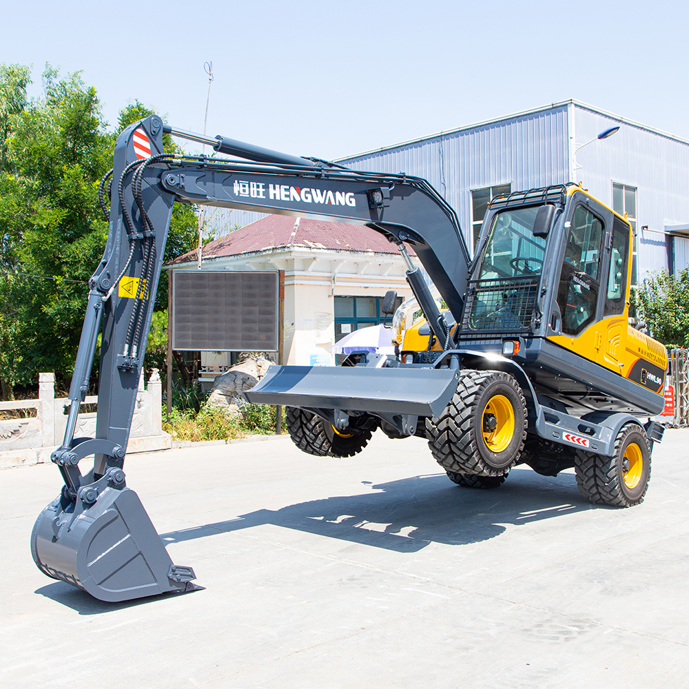 CE Wheel Excavator 4 Wheel Drive Excavator Mini Bagger