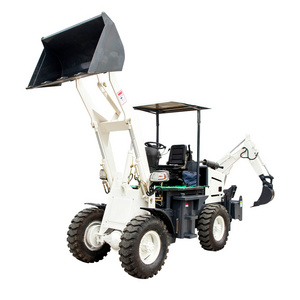 china new tractor with backhoe and front loader 4x4 4WD mini loader backhoe