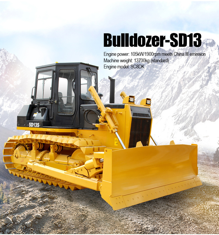 Competitive Price Shantui Bulldozer Crawler Bulldozer Dozer SD13 mini bulldozers with Send bucket capacity