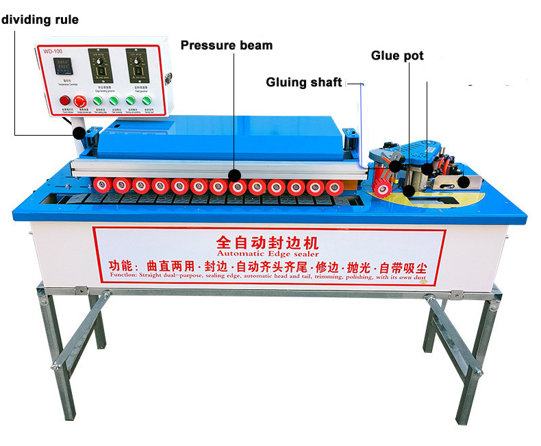 Automatic edge banding machine Small wood-based panel machine with pre-milling and trimming