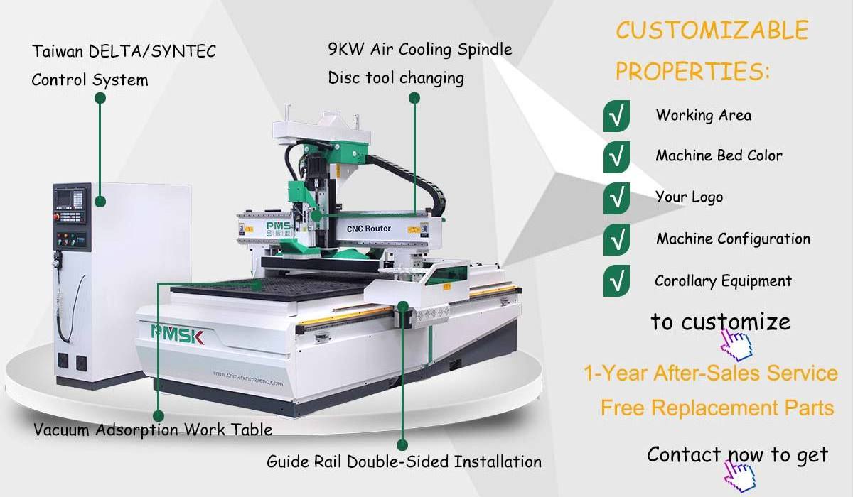 Cnc Atc Machine Disc Tool Changing Engraving Machine Atc 1325 9kw Spindle Cnc Router Cutting Machine For Wood Plywood Mdf Hdf