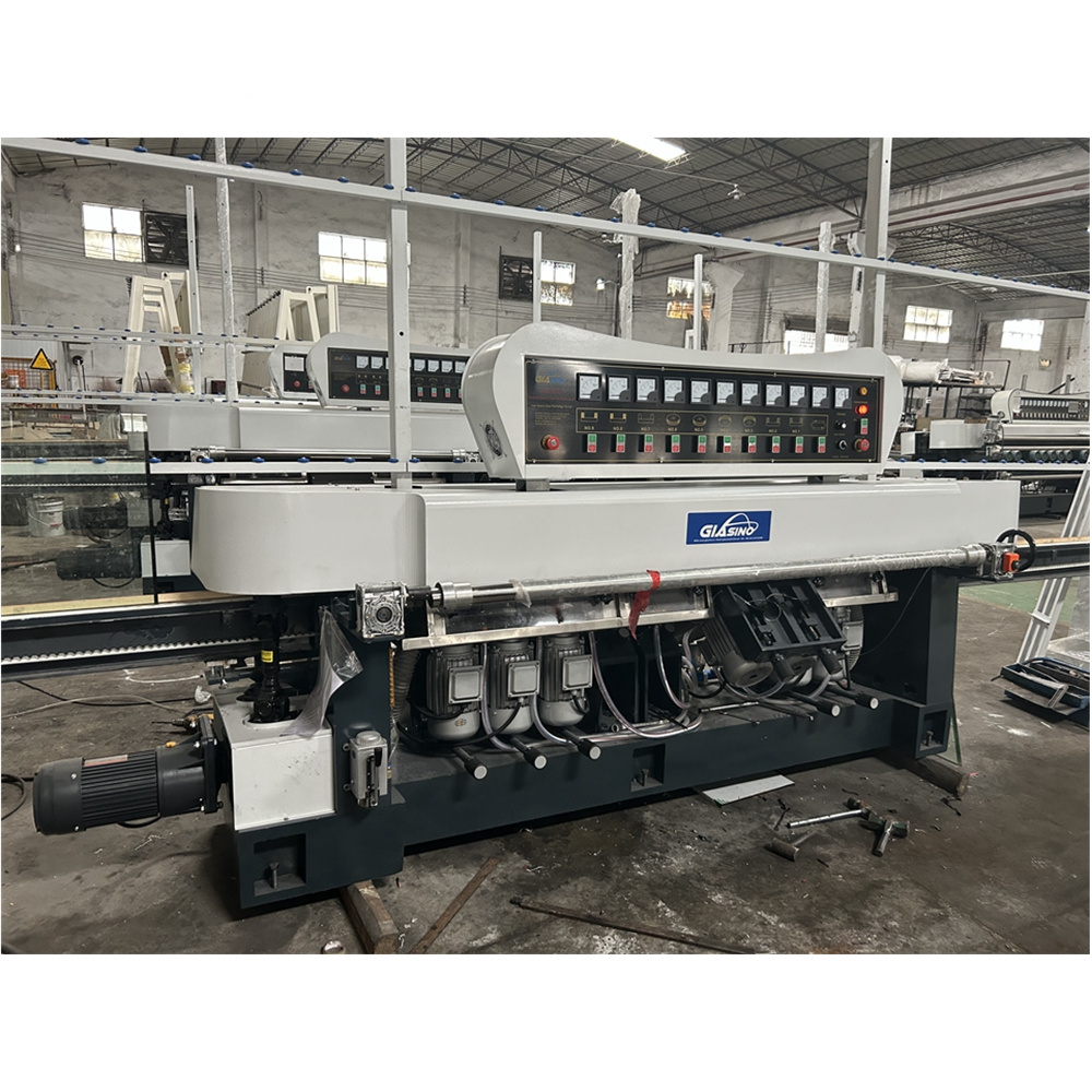 9 motors glass edger machine zxm9325c glass straight line edging machine