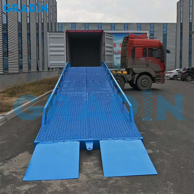 movable container manual hydraulic  adjustable height mechanical edge of dock leveler foldable fixed yard loading   ramp