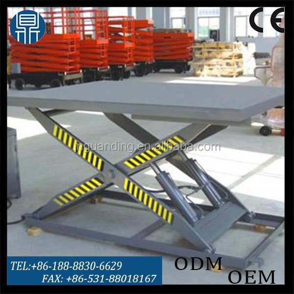 4m 500kg loading capacity electric motorcycle lift table warehouse used guide rail freight cargo lift elevator