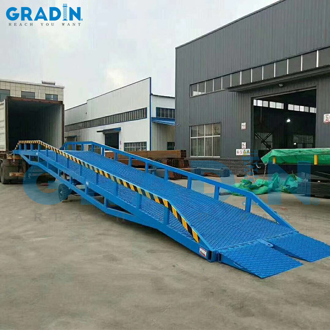 movable container manual hydraulic  adjustable height mechanical edge of dock leveler foldable fixed yard loading   ramp