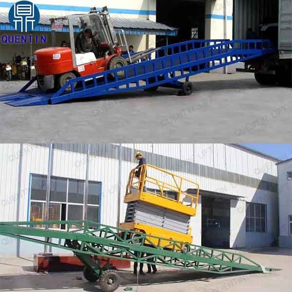 2023 high quality factory price 10 T hydraulic ramp loading mobile loading yard ramp