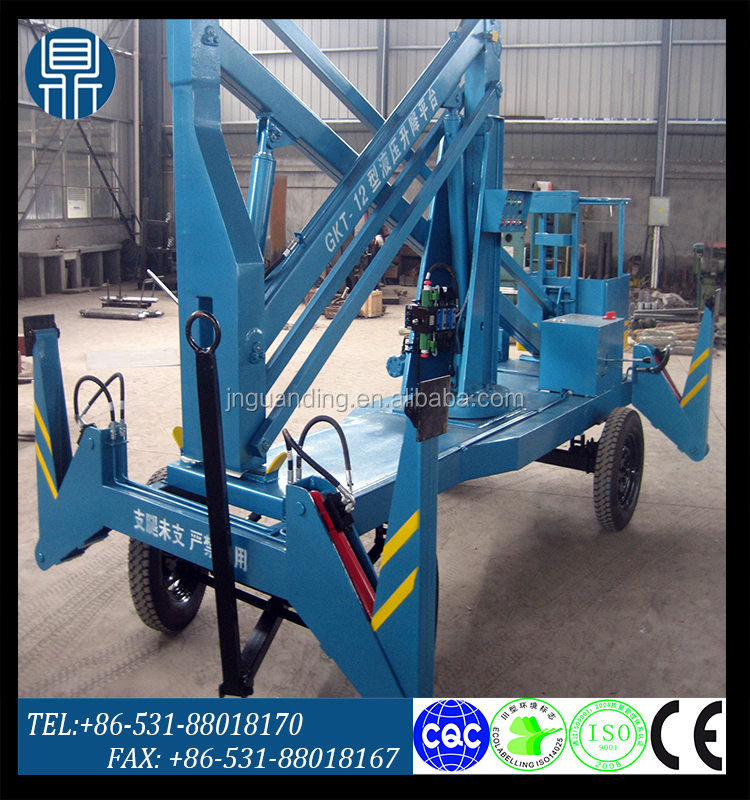 6-18m Outdoor articulated trailer mounted boom one man lift towable cherry picker for sale