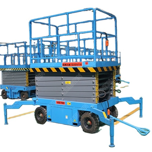 6m 8m 10m 12m 14m 18m 300Kg 1T 2T capacity Electric Steel mobile Small scissor lift manlift mobile Aerial Working platform