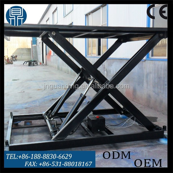 4m 500kg loading capacity electric motorcycle lift table warehouse used guide rail freight cargo lift elevator