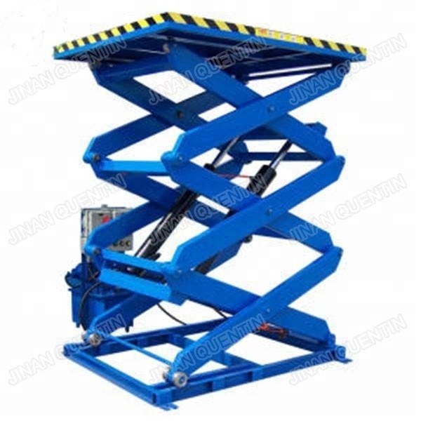 4m 500kg loading capacity electric motorcycle lift table warehouse used guide rail freight cargo lift elevator