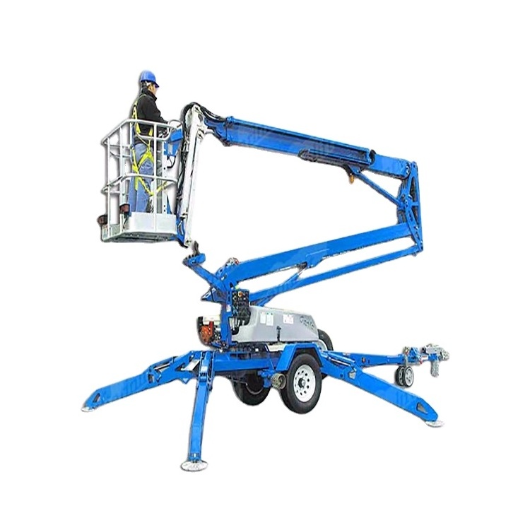 Ce certificated  telescopic 10~20m 200kg load high-end sky trailer towable boom lift for tree work