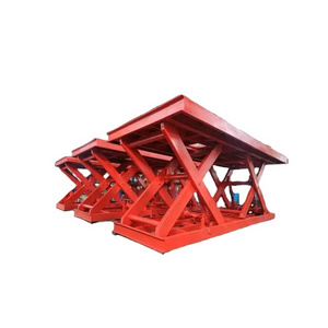 Low Profile 1000 1500 2000 kg Electric Stationary Lift Tables 1 1.5 2 Tons T Fixed Scissor Lifting Platform with Controller