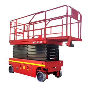 6-18 meter small hydraulic manned diesel crane, electric scaffolding lift truck, self-propelled lifting scissor lift platform