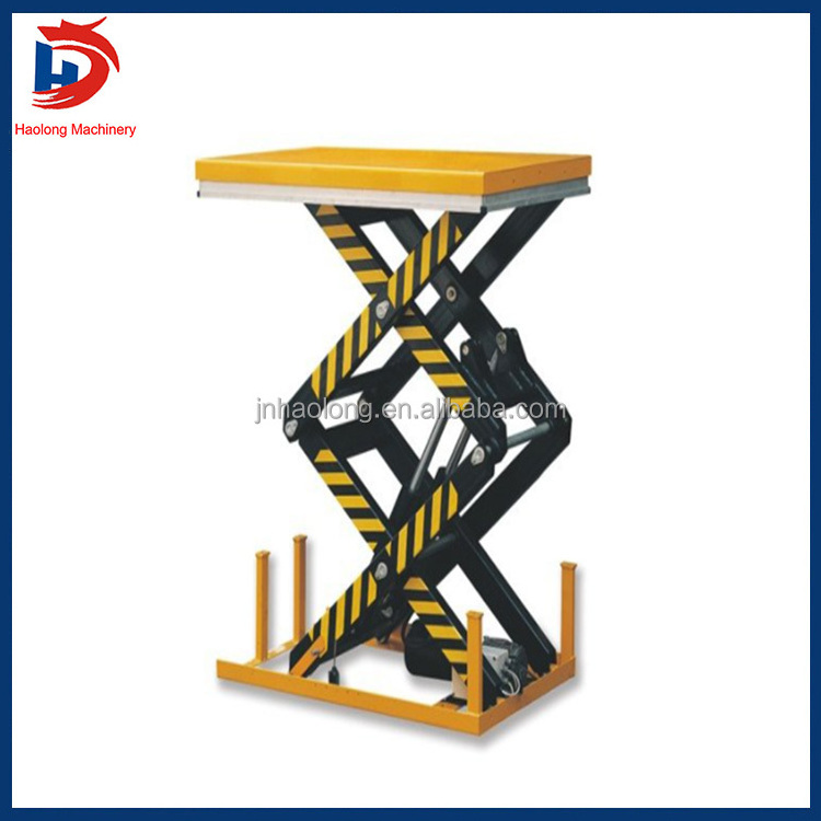 Made in Chinahand cranking hydraulic scissor lift table manual trolley cart with wheelsExport to the United Arab Emirates