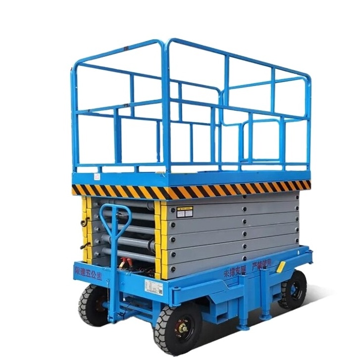 Hydraulic Man Lift Mobile Air Window Cleaning Scissor Lift Platform