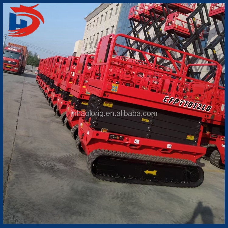 6-18 meter small hydraulic manned diesel crane, electric scaffolding lift truck, self-propelled lifting scissor lift platform