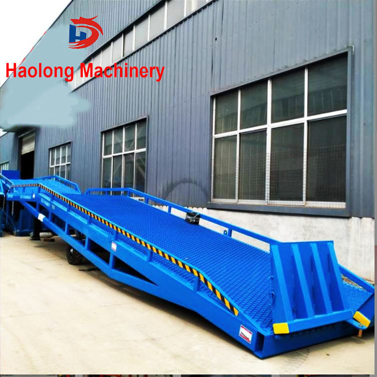 haolong8TMobile Loading Ramp Steel Mobile Forklift Yard Ramp for container