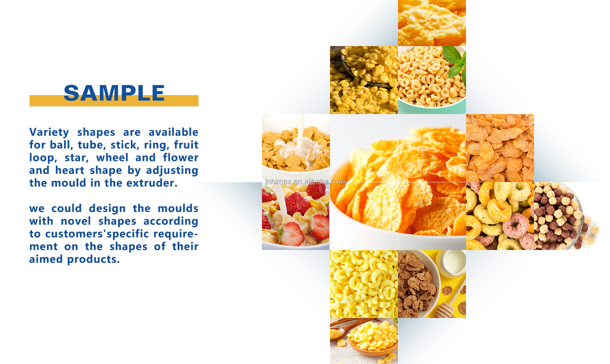 Corn Flakes Making Machine Double Screw Extruder Corn Chips Making Machine