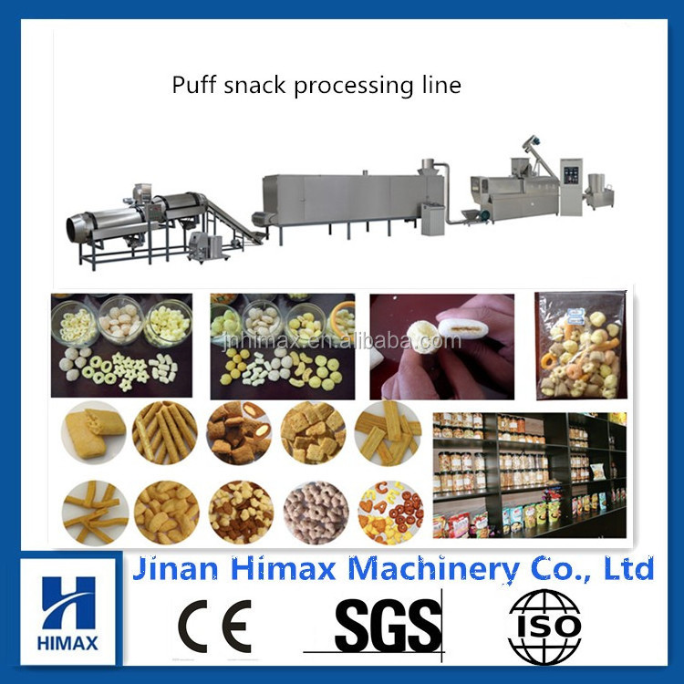 Professional Cheese Ball Snack Food Extruder Corn Puff Snack Food Machine