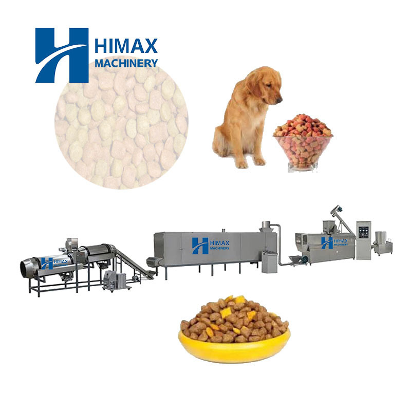 Automatic dry dog cat pet food production line pet food processing machine kibble production line for dog