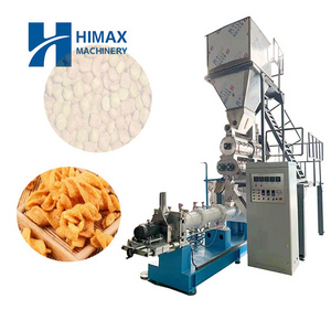 large capacity Snack Food Machine Inflating Puffed Cheese Ball Corn Snack Flakes Extruder Machine