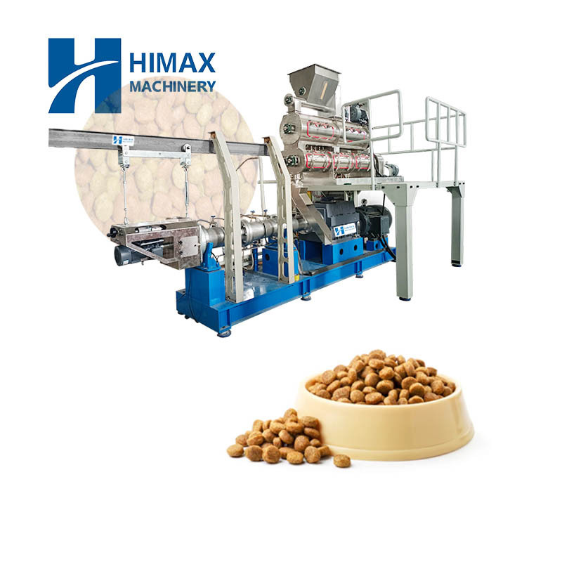 Full Automatic 1t/h Dry Pet Food Pallet Making Machine Cat Kibble Dry Dog Food Pellet Processing Extruder Making Machine