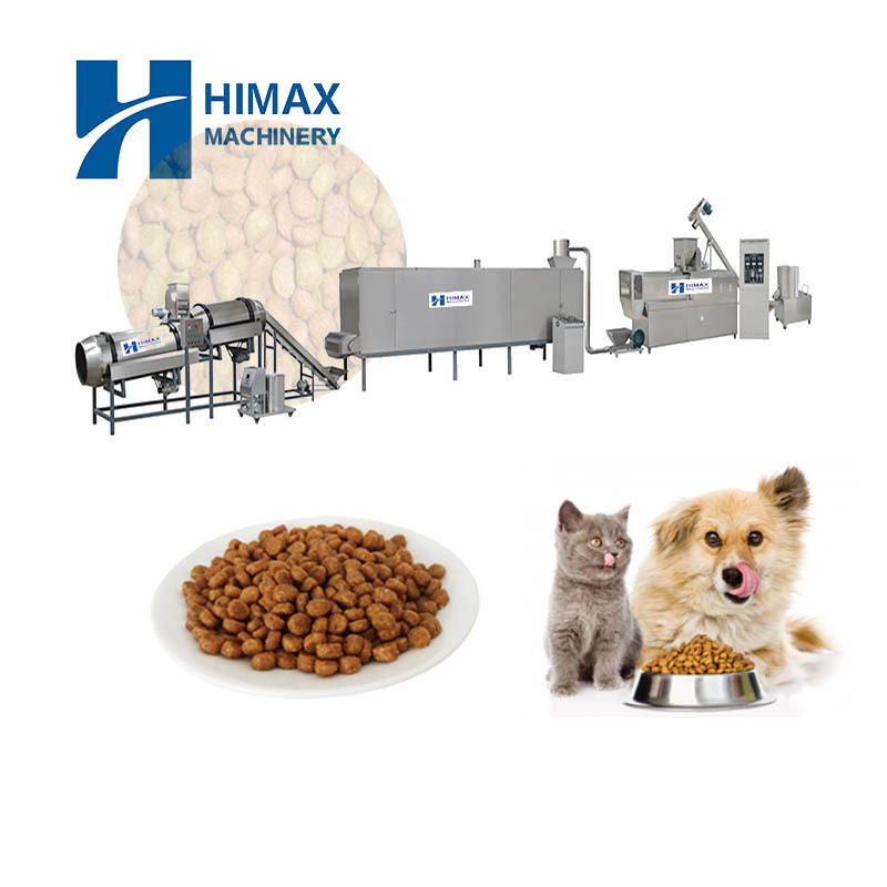 Full Automatic 1t/h Dry Pet Food Pallet Making Machine Cat Kibble Dry Dog Food Pellet Processing Extruder Making Machine