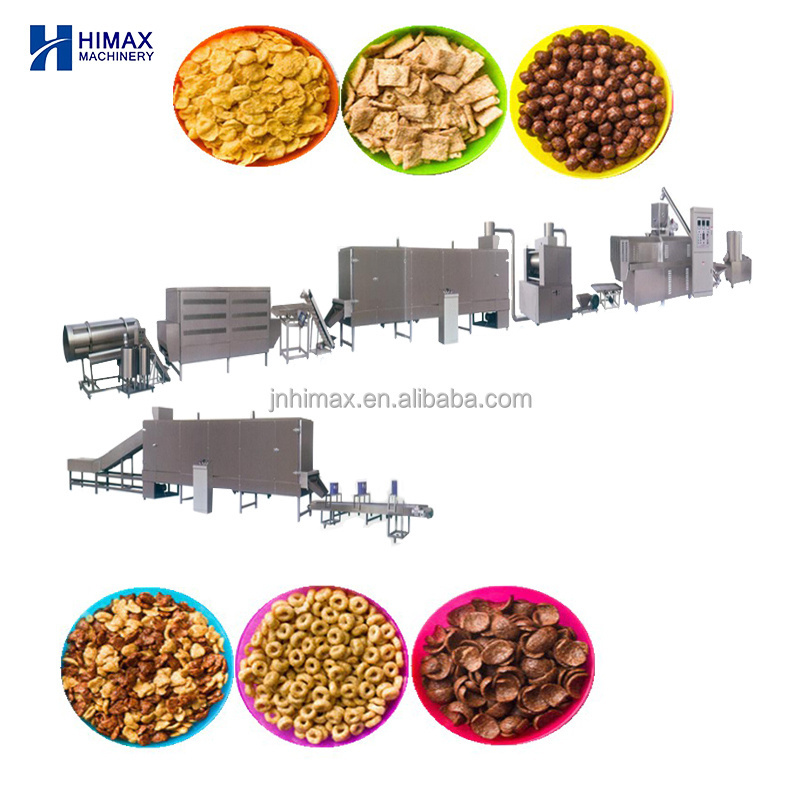 Corn Flakes Making Machine Double Screw Extruder Corn Chips Making Machine