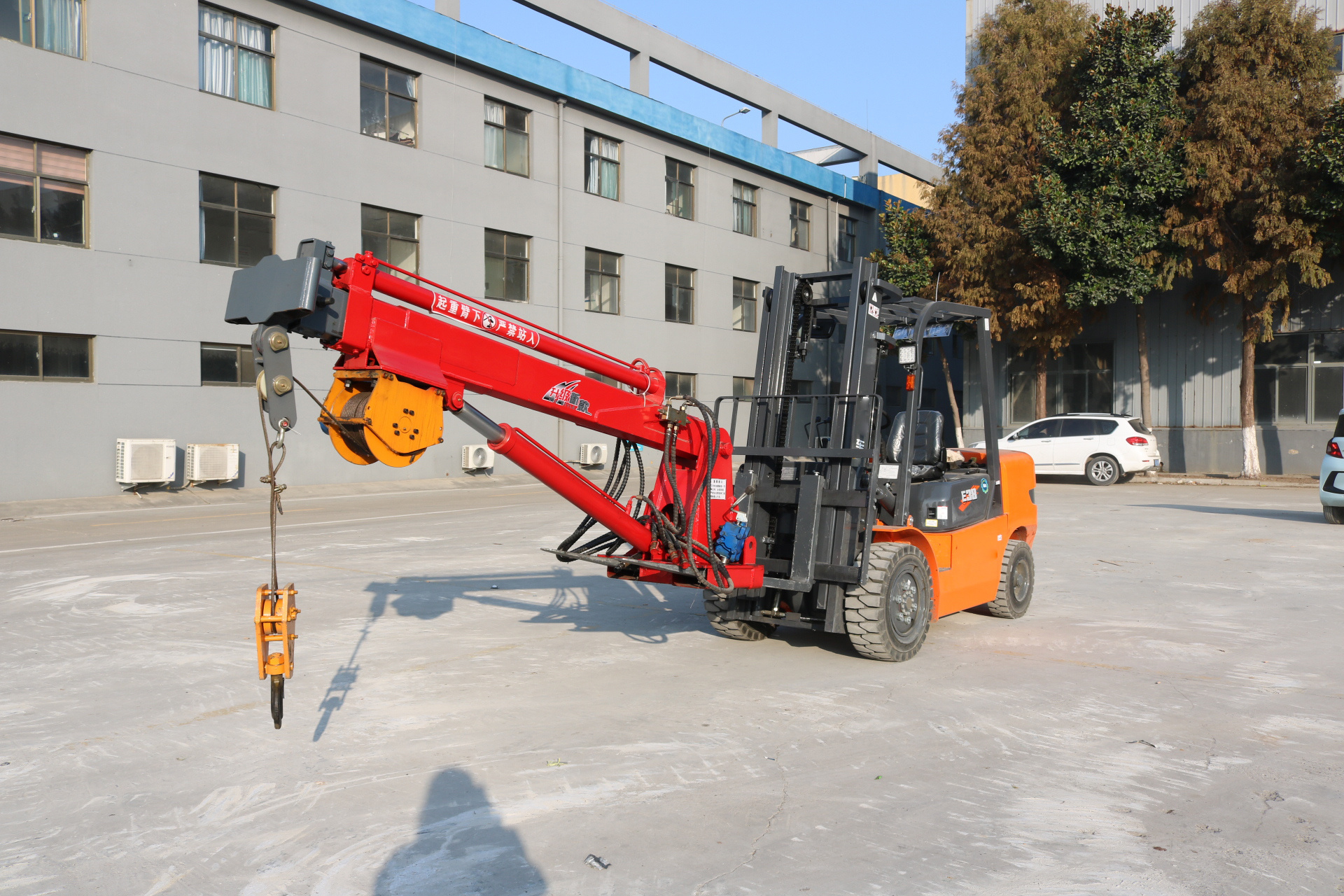 4t Forklift Attachment Fly Jib Crane For Narrow Road